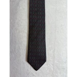 Lanvin Paris 100% Silk Micropattern‎ Geometric Men's Tie